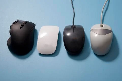 Old and new mice for a computer Stock Photos