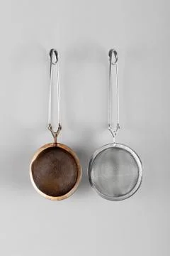 Old and new tea infuser Foto stock