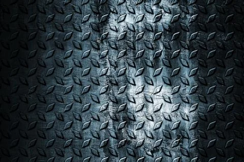 Old and rust diamond plate. metal background and texture. Stock Illustration