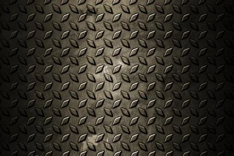 Old and rust diamond plate. metal background and texture. Stock Illustration