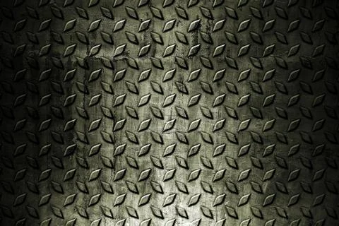 Old and rust diamond plate. metal background and texture. Stock Illustration