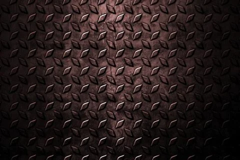 Old and rust diamond plate. metal background and texture. Stock Illustration