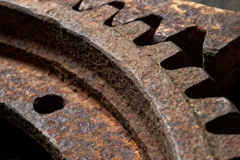Old and rusty cogwheels Stock Photos