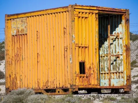 Old and rusty container Stock Photos