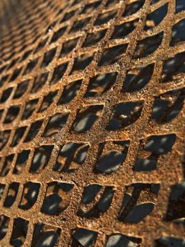 Old and rusty metal grid background texture Stock Photos