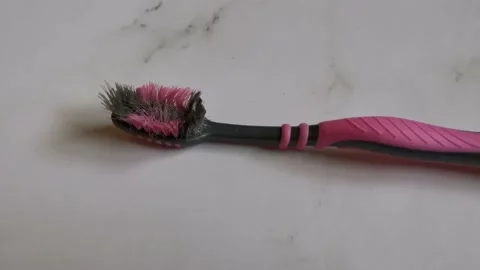 Old and Used Toothbrush Stock Footage 170028582