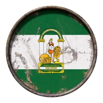 Old Andalucia flag Stock Illustration