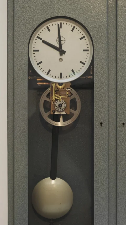 Old antique clock with pendulum Stock Footage 252367425