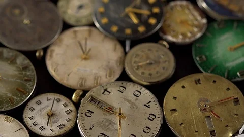 Old antique watch rotating. Видео 70152847