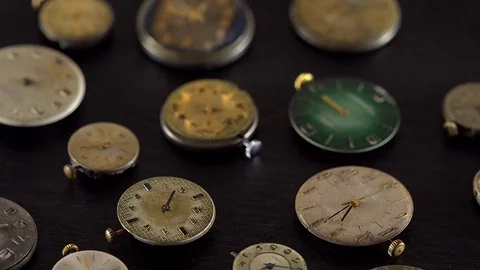 Old antique watch rotating. Video stock 70153435