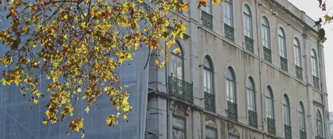 Old apartment building in reconstruction Stock Footage 151395063
