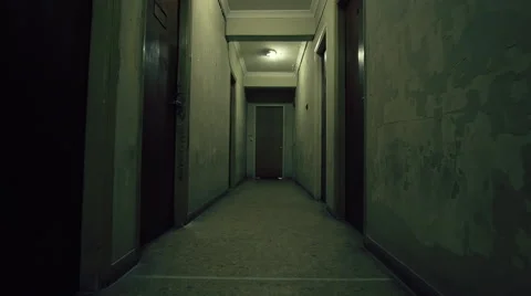 Old apartment building,long dark hallway | Stock Video | Pond5