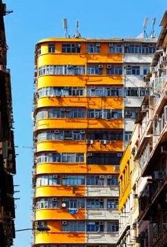 Old apartments Stock Photos