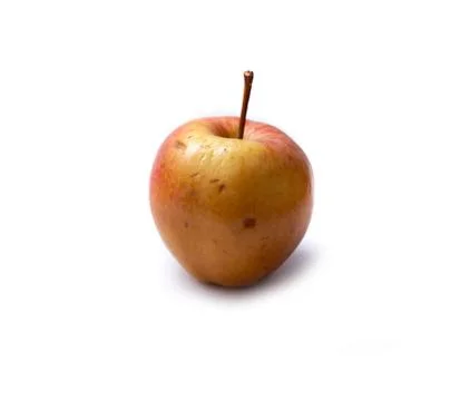 Old apple isolated on white background. Stock Photos