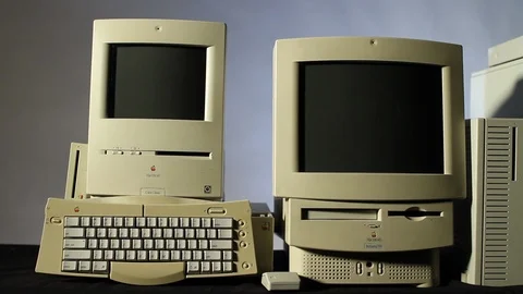 Old Apple Macintosh Models Video stock 112948810