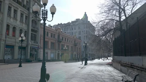 Old Arbat 3 Stock Footage 128190863