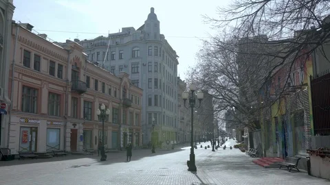 Old Arbat 4 Stock Footage 128190876