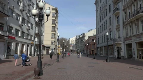 Old Arbat 7 Stock Footage 128190904