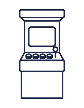 Old arcade console Stock Illustration