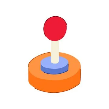 Old arcade joystick cartoon vector illustration 스톡 일러스트
