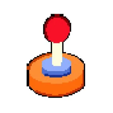 Old arcade joystick pixel art vector illustration イラスト素材