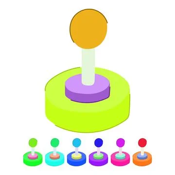 Old arcade joystick vector cartoon graphic Stock Illustration