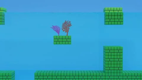 Old arcade video game background 3D render illustration Stock Illustration