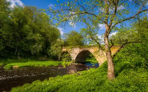 Old arch bridge Stock Photos