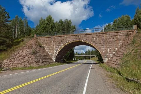 Old arch stone bridge. Foto stock