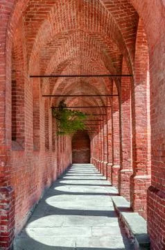 Old arched passage. Stock Photos