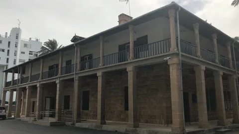 Old Architecture Building front side view Stock Footage 90080961