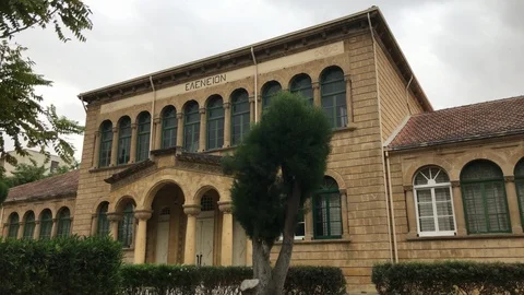 Old Architecture Building in Nicosia Stock Footage 89753530