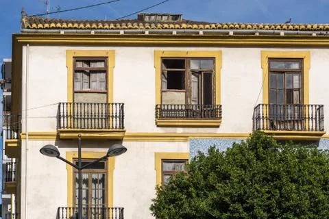 Old Architecture of Classical Building Facade on Old Historical House Stock Photos