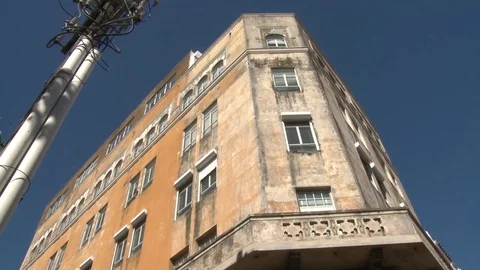 Old architecture grungy building Stock Footage 75239794