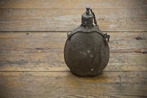 Old army bottle Stock Photos