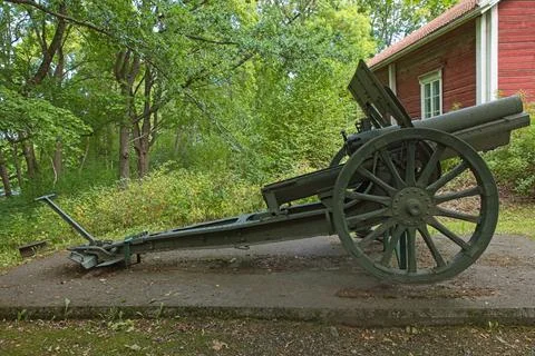 Old artillery weapon. Stock Photos