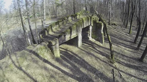 Old ashes near playground in forest at sunny spring day Stock Footage 41763392