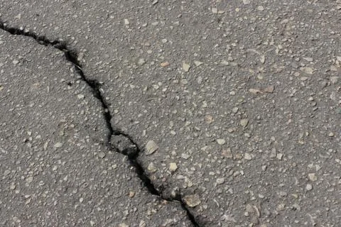 The old asphalt track Stock-Fotos