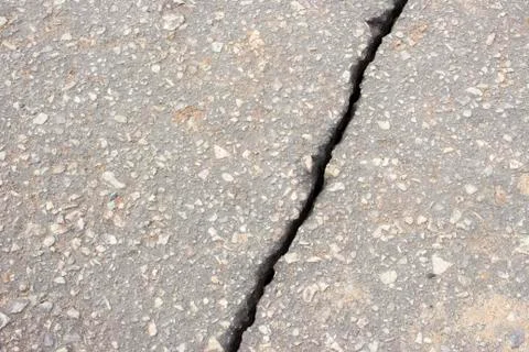 The old asphalt track Foto stock