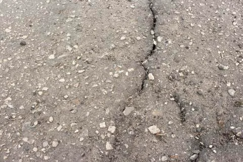 The old asphalt track Stock Photos
