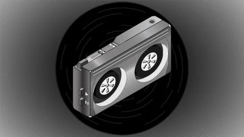 Old audio player wallpaper Stock Illustration