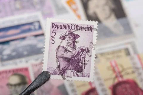 Old Austrian stamp Stock Photos