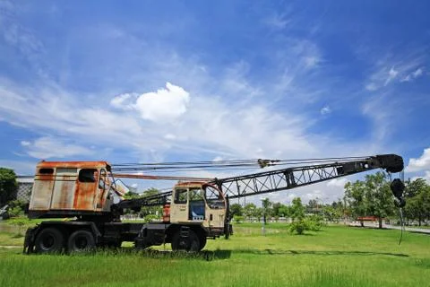 Old automobile crane Stock Photos