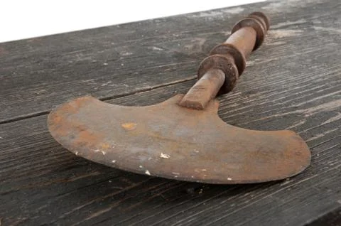Old ax for chopping Foto stock