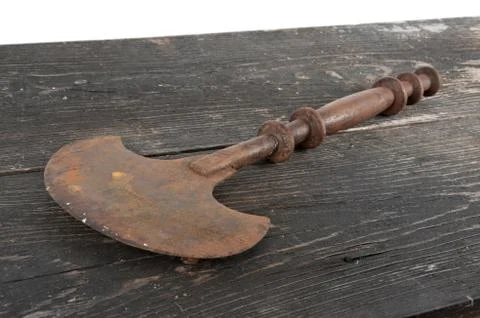 Old ax for chopping Stock Photos