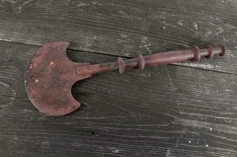 Old ax for chopping Stock Photos