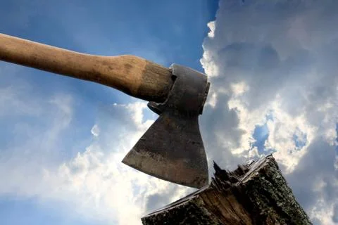 Old axe Foto stock