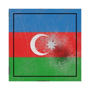 Old Azerbaijan flag Stock Illustration