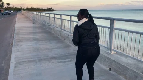 Old Bahama Mama (OBM) at Smith Point Seawall, Grand Bahama, Bahamas Stock Footage 146340571
