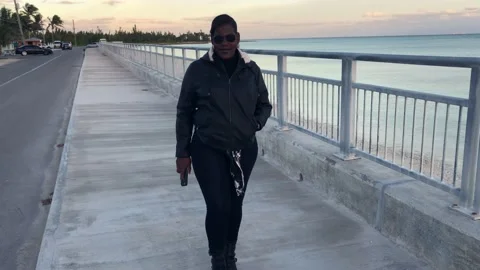 Old Bahama Mama (OBM) at Smith Point Seawall, Grand Bahama, Bahamas Stock Footage 146340583